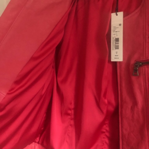 Alice + Olivia Lamb Leather Jacket NWT - Picture 3 of 5